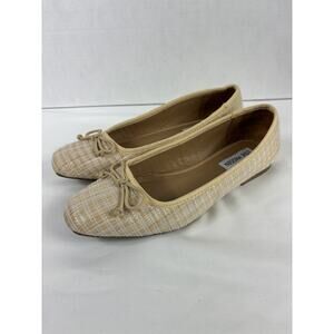 Steve Madden Seemly Ballet Flats Size 8 M 8M Raffia Straw Worn Once Bow Summer